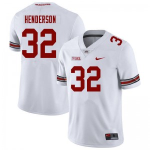 TreVeyon Henderson The Ohio State Football Official Mens #32 Jersey - White 923431-210