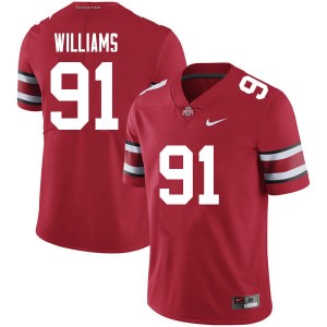 Tyleik Williams Ohio State Football #91 University Mens Jersey - Red 266027-351