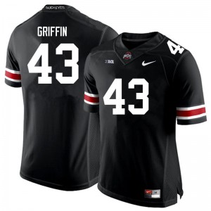 Diante Griffin OSU Buckeyes Official Football Men #43 Jersey - Black 866328-255