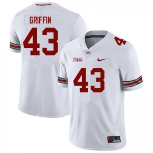 Diante Griffin OSU Buckeyes Men #43 Football Alumni Jersey - White 349451-390