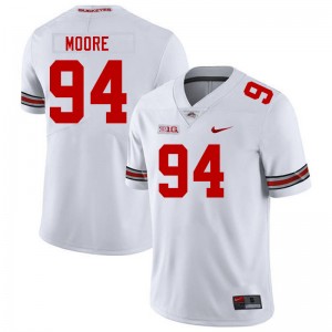 Jason Moore The Fighting Buckeyes Men Player Football #94 Jersey - White 331758-405