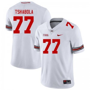 Tegra Tshabola OSU Buckeyes #77 Football Men's High School Jersey - White 681535-310