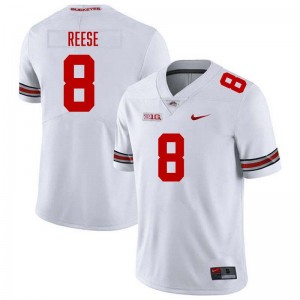 Arvell Reese Go Bucks Game #8 Football Men Jersey - White 547061-963