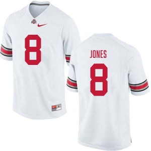 De'Zie Jones Buckeye Nation Men High School Football #8 Jersey - White 740324-569