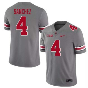 Devin Sanchez The Fighting Buckeyes Men's NCAA Football #4 Jersey - Grey 890890-371