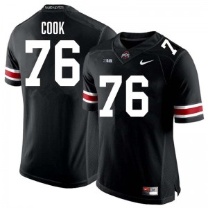 Jake Cook The Fighting Buckeyes #76 Stitched Mens Football Jersey - Black 884256-960