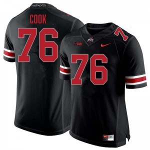 Jake Cook Ohio State #76 Football Embroidery Men's Jersey - Blackout 638430-806