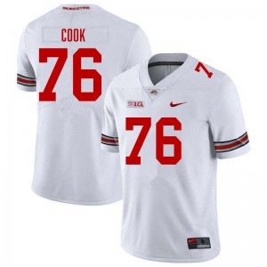 Jake Cook Ohio State Buckeyes Player #76 Men's Football Jersey - White 715981-167