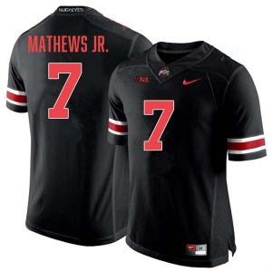 Jermaine Mathews Jr. Go Bucks Football Game Men's #7 Jersey - Blackout 548775-429