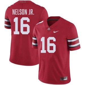 Keenan Nelson Jr. Ohio State Football Mens #16 Game Jersey - Red 516042-159