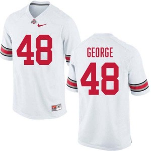 Logan George Ohio State Buckeyes #48 Men's 2025-26 Football Jersey - White 238339-771