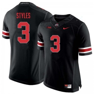 Lorenzo Styles Jr. Go Bucks #3 Mens Football Stitched Jersey - Blackout 749753-885