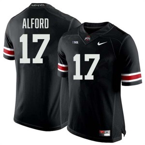 Tarvos Alford Buckeye Nation #17 Mens Game Football Jersey - Black 143558-999