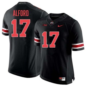 Tarvos Alford OSU Men Official #17 Football Jersey - Blackout 594593-876