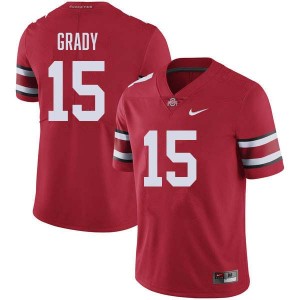 Zion Grady Buckeye Nation High School #15 Football Men's Jersey - Red 847074-963