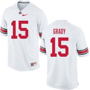 Zion Grady The Fighting Buckeyes Football #15 Men Official Jersey - White 352760-625