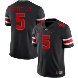 Aaron Scott Jr. The Fighting Buckeyes Replica #5 Football Mens Jersey - Blackout 868231-281