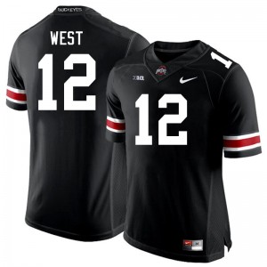 Bryce West Buckeye Nation Football University #12 Men Jersey - Black 766805-285
