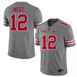 Bryce West OSU Buckeyes Football Replica Men's #12 Jersey - Grey 592499-361