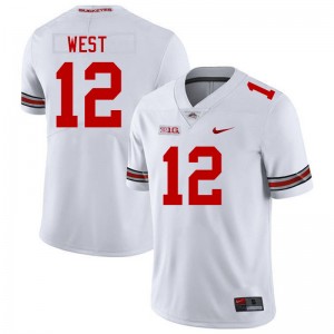 Bryce West Ohio State Men #12 2025 Football Jersey - White 395763-740