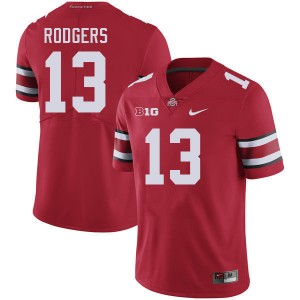 Bryson Rodgers OSU Buckeyes #13 High School Mens Football Jersey - Red 793294-809