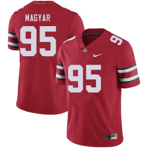 Casey Magyar Go Bucks #95 Football Replica Men's Jersey - Red 884272-248