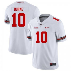 Denzel Burke The Fighting Buckeyes Men's Replica Football #10 Jersey - White 128741-753