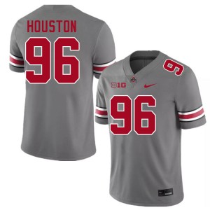 Eddrick Houston Ohio State Mens Replica #96 Football Jersey - Grey 648186-494