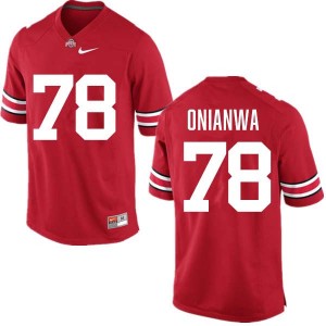 Ethan Onianwa The Fighting Buckeyes 2025 #78 Football Men's Jersey - Red 696569-826