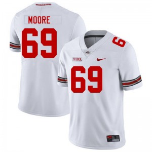 Ian Moore OSU Buckeyes High School Football #69 Men's Jersey - White 263508-625
