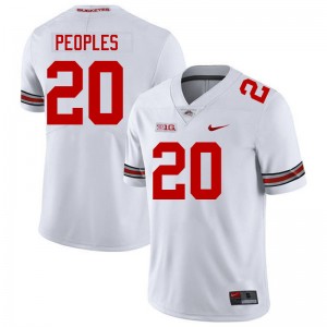James Peoples Ohio State Football Official #20 Mens Jersey - White 502806-797