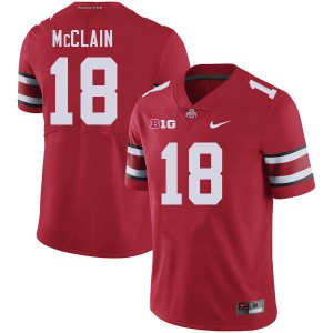 Jaylen McClain Ohio State Buckeyes #18 Football Mens Player Jersey - Red 388726-980