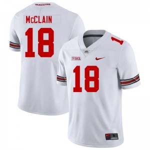 Jaylen McClain Ohio State Buckeyes Men #18 Stitched Football Jersey - White 961670-726