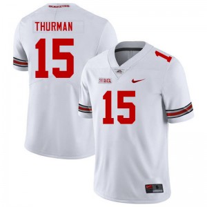 Jelani Thurman Ohio State Buckeyes Football #15 Official Men's Jersey - White 822787-728
