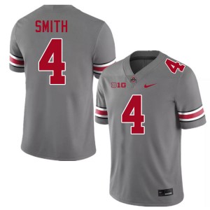 Jeremiah Smith Ohio State Alumni Football #4 Mens Jersey - Grey 366092-244