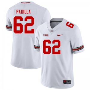 Joshua Padilla Ohio State Men's Football Game #62 Jersey - White 667881-281