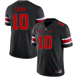 Julian Sayin Go Bucks Football Men's High School #10 Jersey - Blackout 105927-110