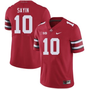Julian Sayin The Ohio State #10 Football Men's NCAA Jersey - Red 249361-642