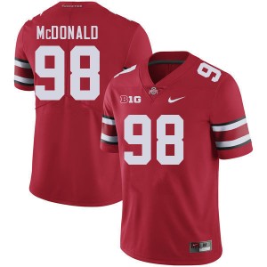 Kayden McDonald OSU Buckeyes #98 Football Men's Replica Jersey - Red 619850-831
