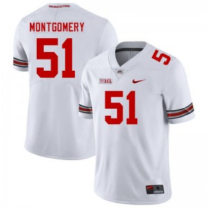 Luke Montgomery Ohio State Buckeyes 2025 Mens #51 Football Jersey - White 374730-658