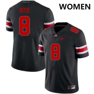 Arvell Reese Buckeye Nation Game #8 Women Football Jersey - Blackout 301894-259