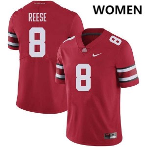 Arvell Reese The Ohio State Football #8 Women's Replica Jersey - Red 511176-955