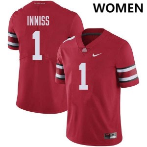 Brandon Inniss The Ohio State Football #1 Game Women Jersey - Red 258649-654