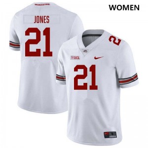 Brenten Jones The Fighting Buckeyes Football #21 Women Limited Jersey - White 533826-976