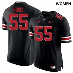 Dominic Kirks OSU NCAA Womens #55 Football Jersey - Blackout 276969-892