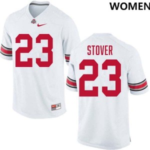 Garrett Stover Ohio State #23 Women High School Football Jersey - White 675620-729