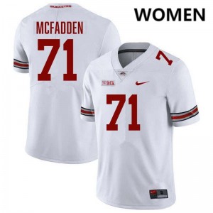 Jayvon McFadden Buckeye Nation Football #71 Women University Jersey - White 268846-840