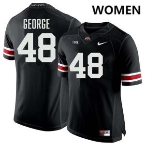 Logan George Ohio State Buckeyes #48 Football Women Alumni Jersey - Black 166747-328