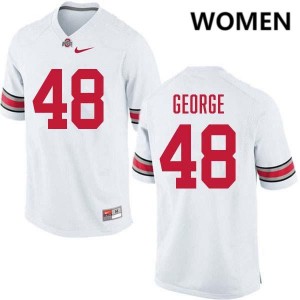 Logan George The Ohio State Football Womens University #48 Jersey - White 586098-172