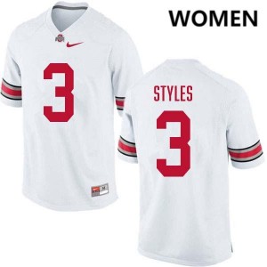 Lorenzo Styles Jr. Go Bucks Women Football 2025 #3 Jersey - White 950015-366